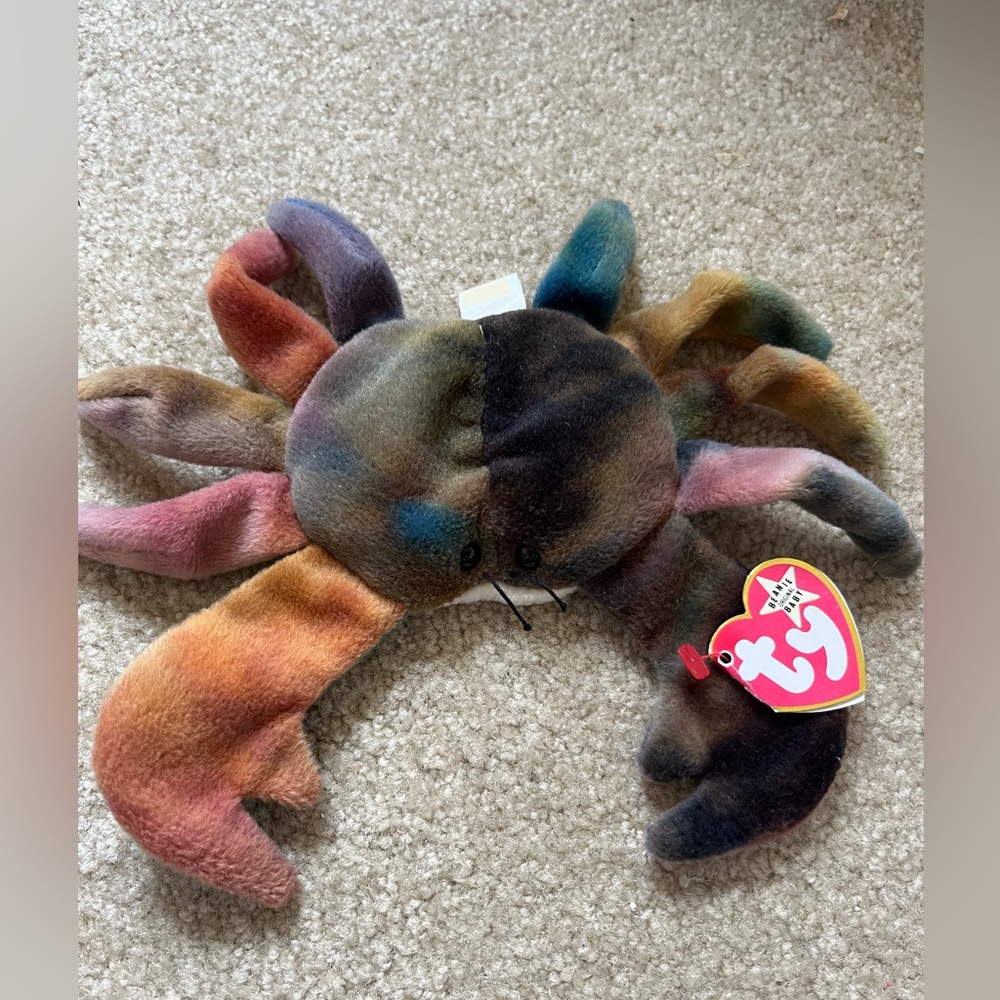 Rare Claude the Crab Beanie Baby 1996 with tags